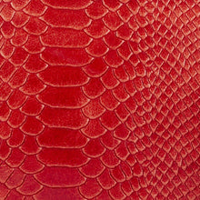 Load image into Gallery viewer, Red Snake Print Clutch Bag