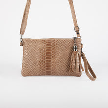 Load image into Gallery viewer, Light Brown Leather Clutch Bag