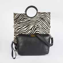Load image into Gallery viewer, Zebra Print Shopper Bag