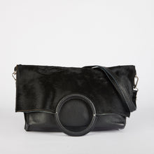 Load image into Gallery viewer, Black Pony Hair Shopper Bag