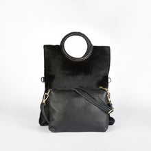 Load image into Gallery viewer, Black Pony Hair Shopper Bag