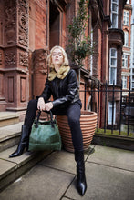 Load image into Gallery viewer, Green Snake Print Tote Bag