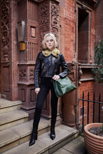 Load image into Gallery viewer, Green Snake Print Tote Bag