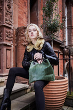 Load image into Gallery viewer, Green Snake Print Tote Bag