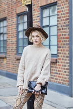 Load image into Gallery viewer, Black Croc Print Shopper Bag