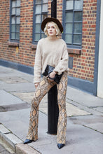 Load image into Gallery viewer, Black Croc Print Shopper Bag