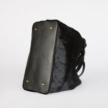 Load image into Gallery viewer, Black Pony Hair Tote Bag