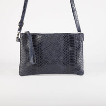 Load image into Gallery viewer, Blue Snake Print Crossbody Bag