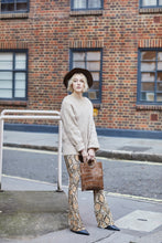 Load image into Gallery viewer, Light Brown Croc Print Shopper Bag
