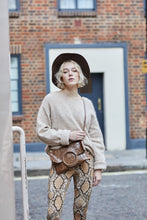 Load image into Gallery viewer, Light Brown Croc Print Shopper Bag