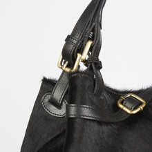 Load image into Gallery viewer, Black Pony Hair Tote Bag