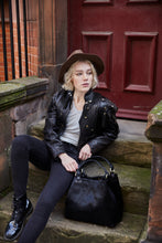 Load image into Gallery viewer, Black Pony Hair Tote Bag