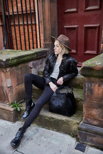 Load image into Gallery viewer, Black Pony Hair Tote Bag