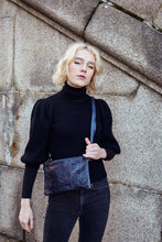 Load image into Gallery viewer, Blue Snake Print Crossbody Bag