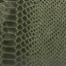 Load image into Gallery viewer, Green Snake Print Clutch Bag