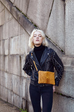 Load image into Gallery viewer, Mustard Snake Print Clutch Bag