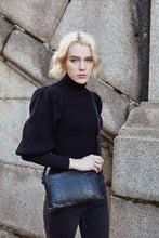 Load image into Gallery viewer, Black Snake Print Crossbody Bag