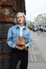 Load image into Gallery viewer, Light Brown Crocodile Print Shopper Bag