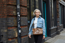 Load image into Gallery viewer, Light Brown Crocodile Print Shopper Bag