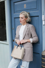 Load image into Gallery viewer, Beige Snake Print Tote Bag