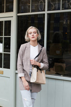 Load image into Gallery viewer, Beige Snake Print Tote Bag