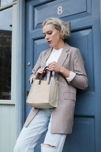 Load image into Gallery viewer, Beige Snake Print Tote Bag