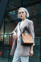 Load image into Gallery viewer, Brown Snake Print Tote Bag