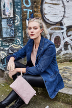 Load image into Gallery viewer, Pink Snake Print Clutch Bag