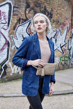 Load image into Gallery viewer, Beige Leather Clutch