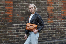 Load image into Gallery viewer, Brown Crocodile Print Shopper Bag