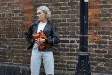Load image into Gallery viewer, Brown Crocodile Print Shopper Bag
