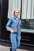 Load image into Gallery viewer, Zebra Print Leather Phone Bag