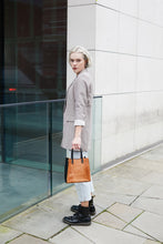 Load image into Gallery viewer, Brown Snake Print Tote Bag