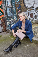 Load image into Gallery viewer, Pink Snake Print Clutch Bag