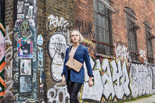 Load image into Gallery viewer, Light Brown Snake Print Clutch Bag