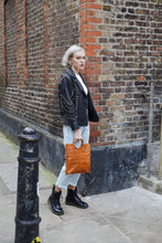 Load image into Gallery viewer, Brown Crocodile Print Shopper Bag