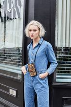 Load image into Gallery viewer, Cheetah Print Leather Phone Bag