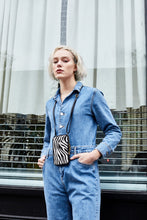 Load image into Gallery viewer, Zebra Print Leather Phone Bag