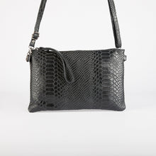 Load image into Gallery viewer, Black Snake Print Crossbody Bag
